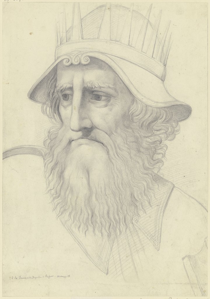 König David aus Raffaels Disputa, Moritz Daniel Oppenheim, after Raphael