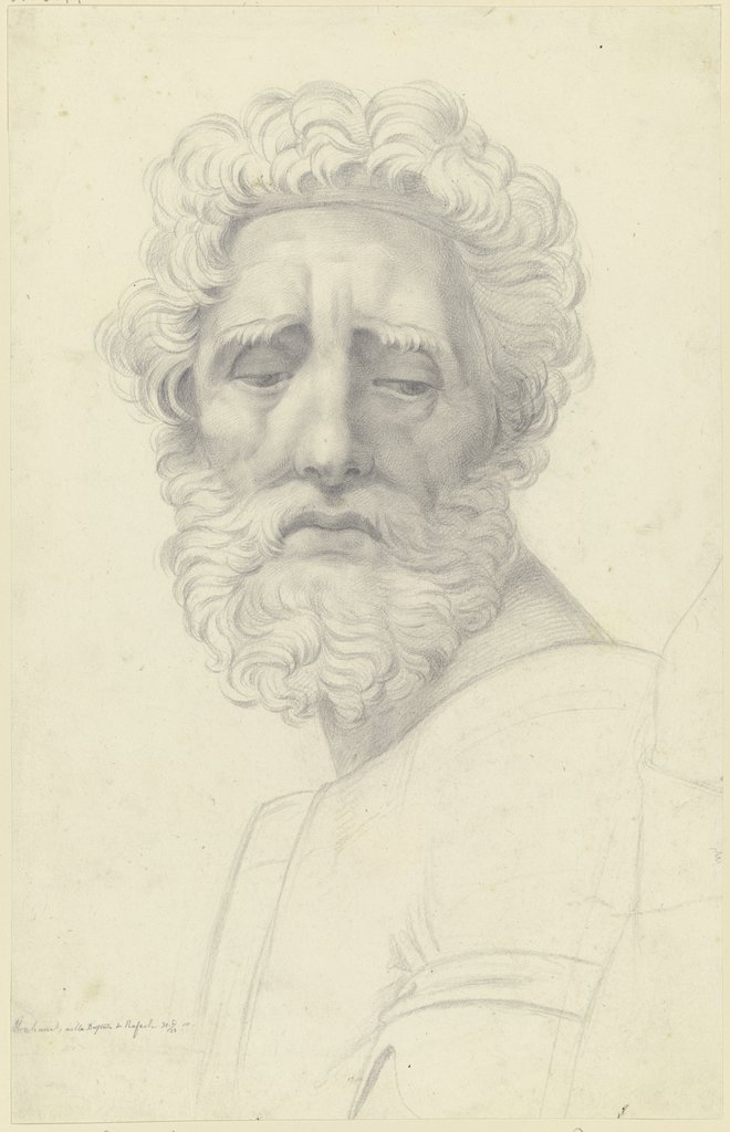 Abraham aus Raffaels Disputa, Moritz Daniel Oppenheim, after Raphael