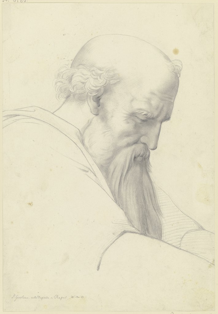 Der Heilige Hieronymus aus Raffaels Disputa, Moritz Daniel Oppenheim, after Raphael