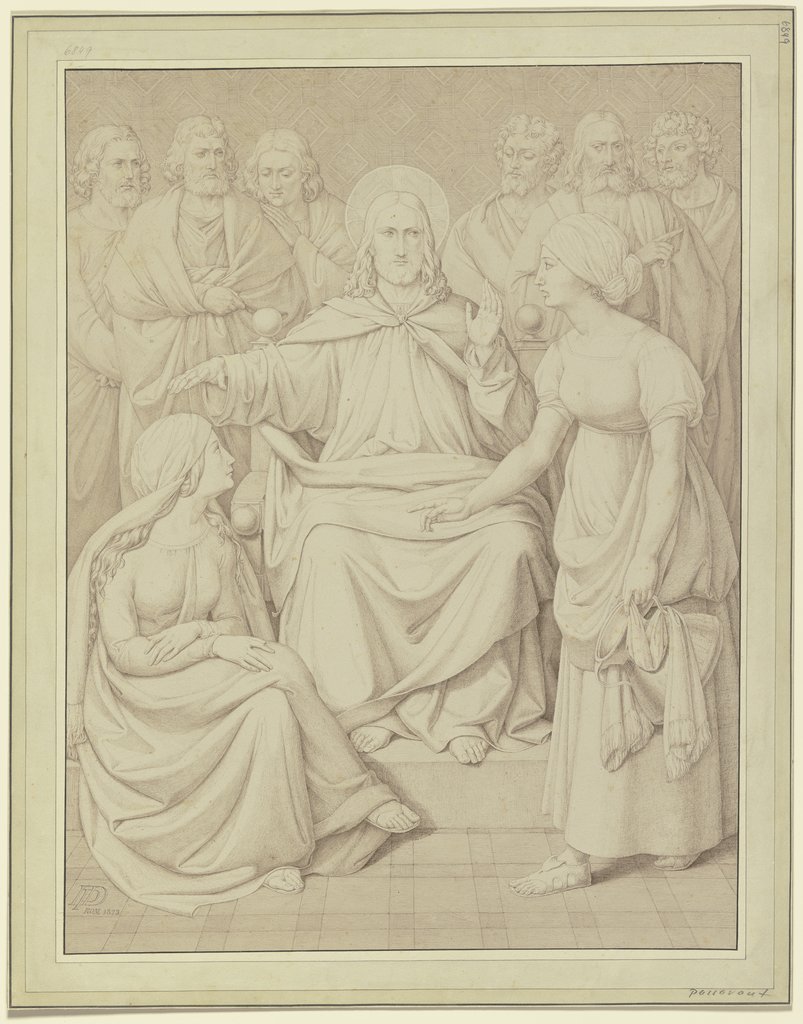 Jesus, Martha und Maria, Johann David Passavant