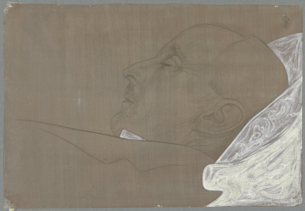 Portrait of a dead man's head, Karl Anton Reichel