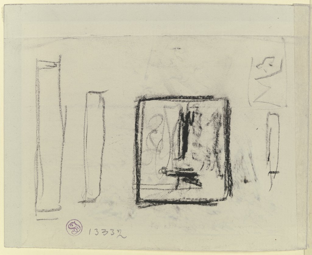 Sketched rectangles, Max Liebermann