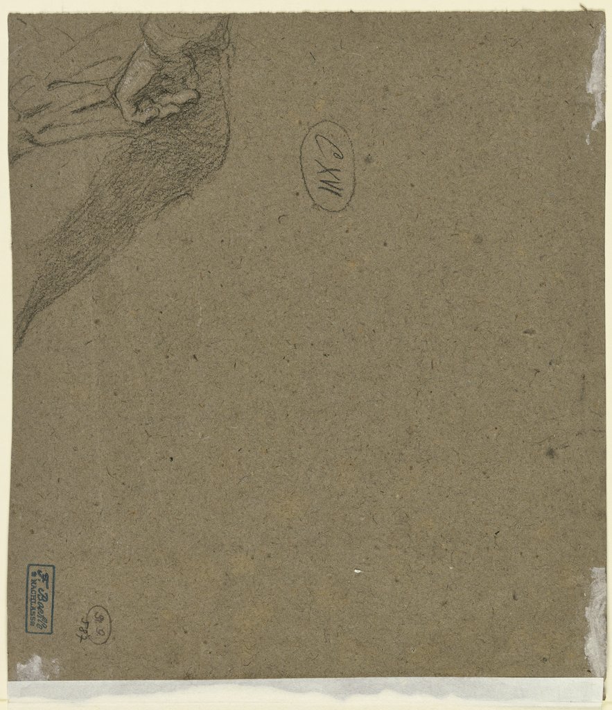 Sitzende Figur, mit in die Hüfte gestemmter Linken (Fragment), Fritz Boehle