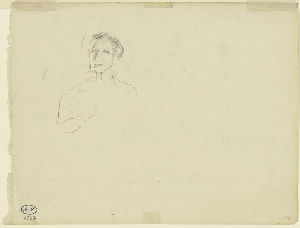 An unfinished portrait, Max Beckmann