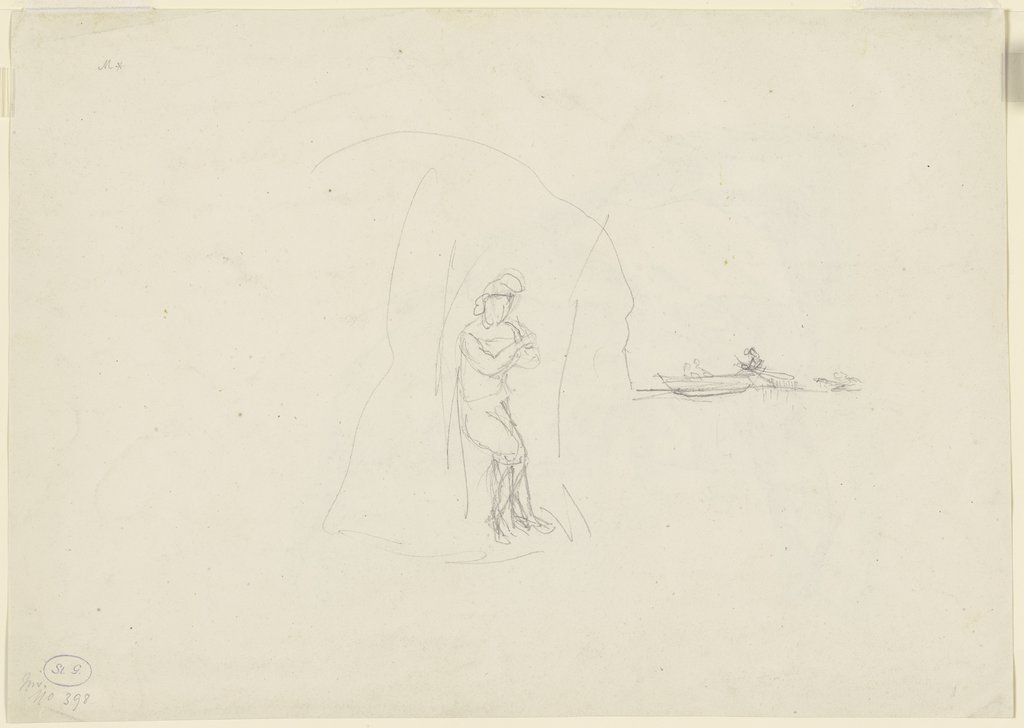 Figur in einer Grotte, Carl Morgenstern