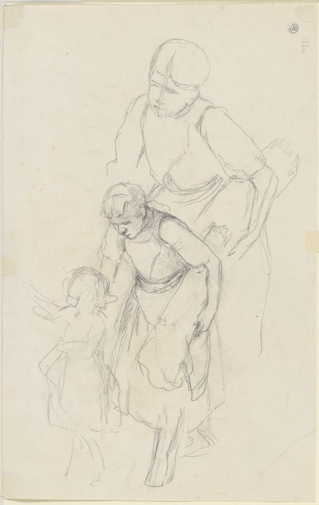 Frau mit Kind und einer Garbe unter dem linken Arm, Jakob Becker
