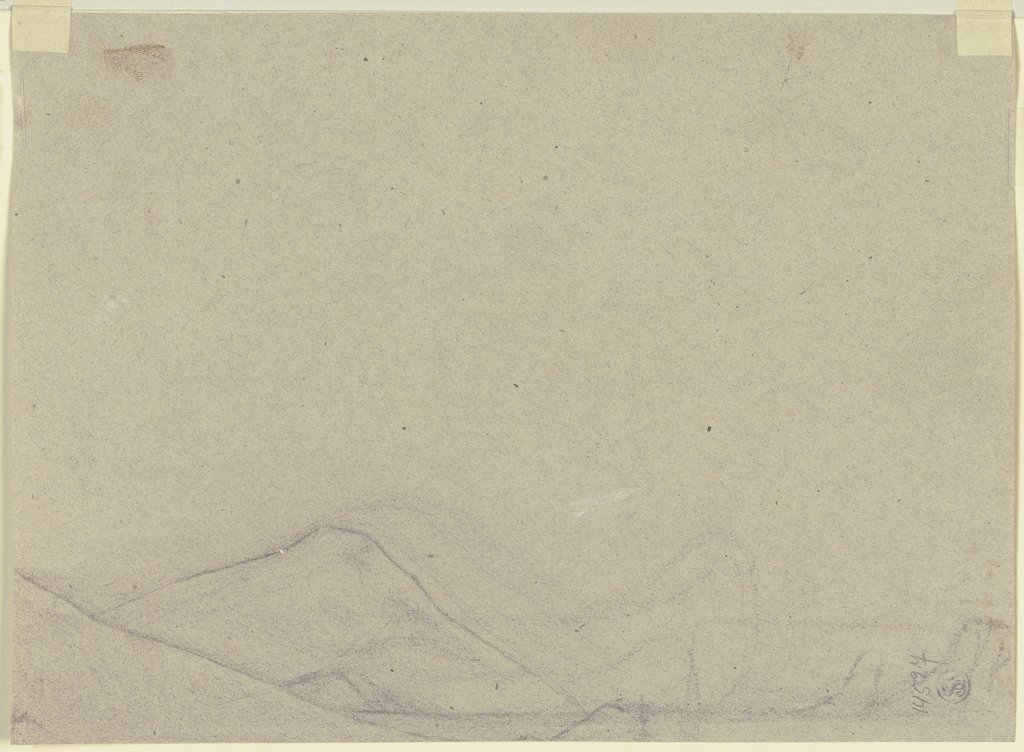 Ein ausgestrecktes und ein angewinkeltes Bein eines liegenden Aktes (Fragment), Jakob Becker