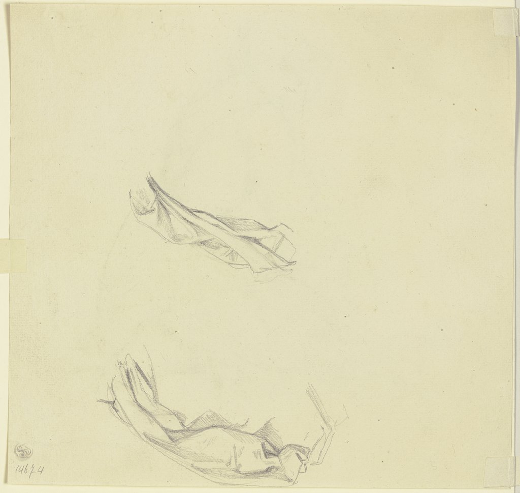 Study sheet: drapery, Jakob Becker