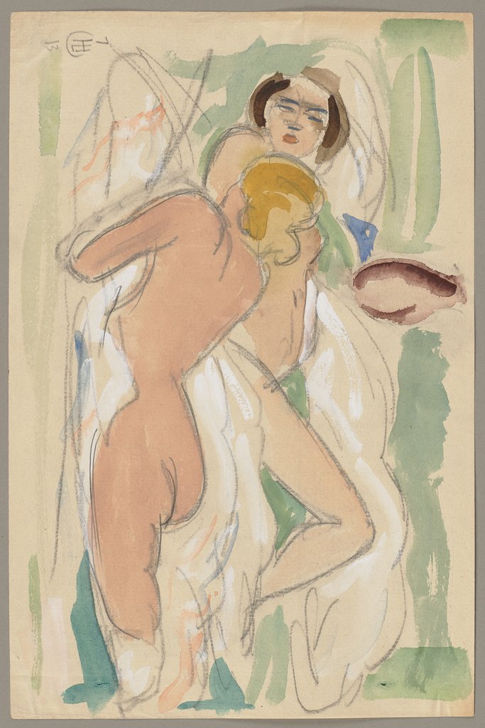 Two reclining female nudes, Hermann Lismann
