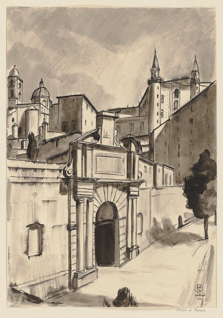 Die Porta Valbona in Urbino, Hermann Lismann