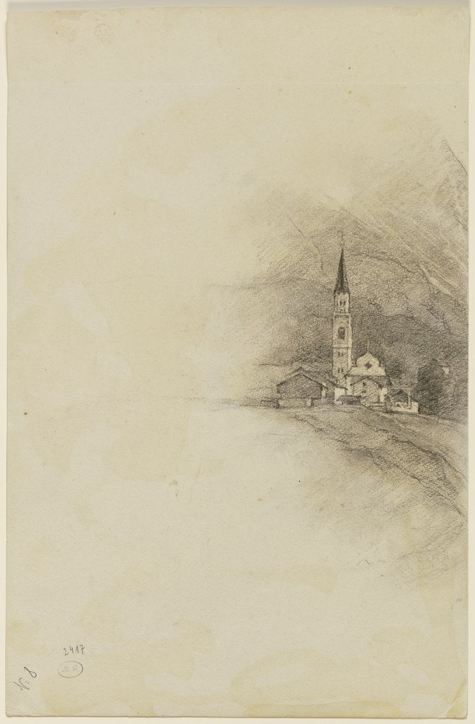 Der Kirchturm von Cortina d'Ampezzo, Louis Eysen