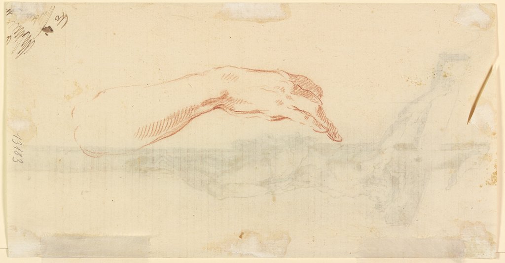 Study of a hand, Venetian, 18th century