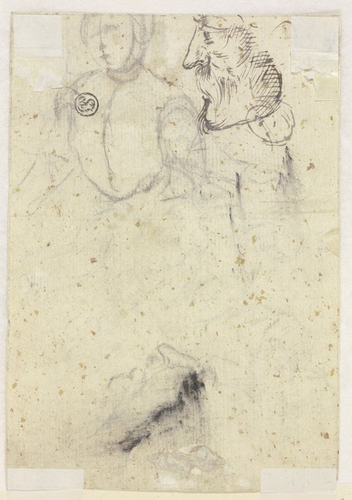 Männliche Figur und Kopf im Profil, Guido Reni