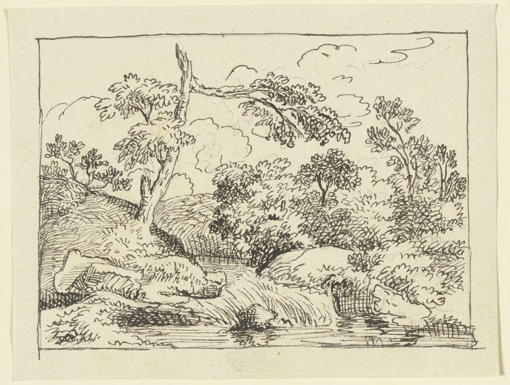 Gewässer mit geborstenem Baum, Franz Innocenz Josef Kobell