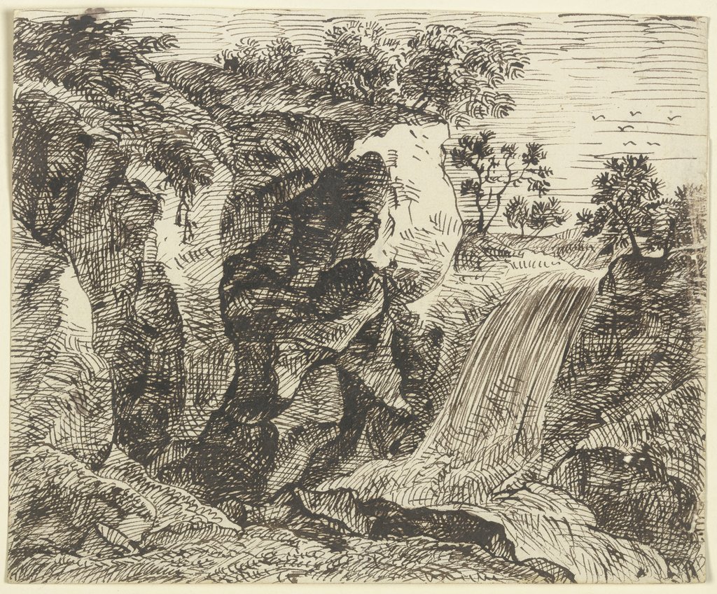 Gebirgslandschaft mit Wasserfall, Franz Innocenz Josef Kobell