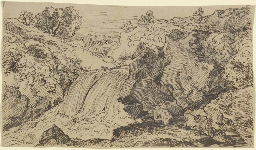 Landscape with waterfall, Franz Innocenz Josef Kobell