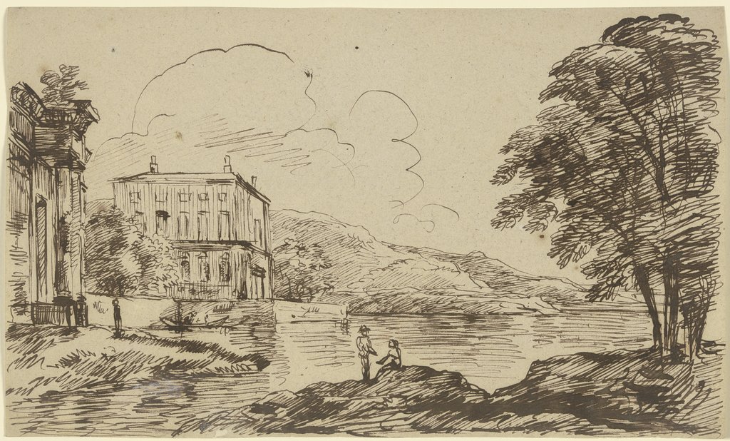 Herrschaftliches Anwesen an einem Gewässer, Franz Innocenz Josef Kobell