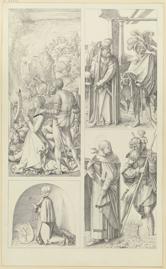 Der rechte Flügel des Heller-Altares, Eugen Klimsch, nach Albrecht Dürer