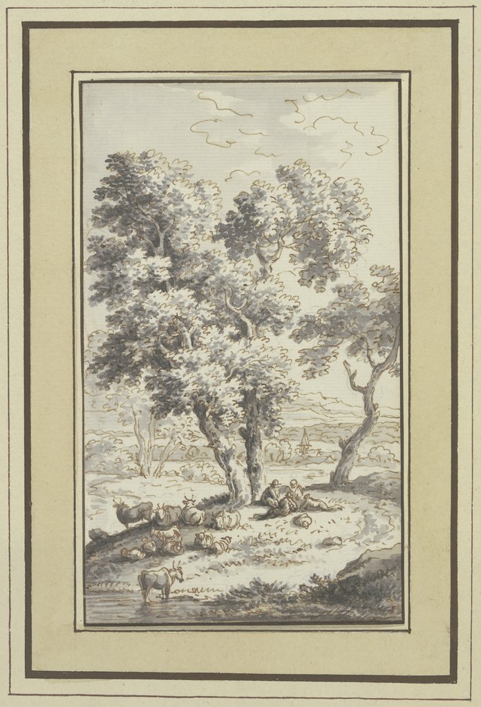 Landschaft mit Herde und Hirten, Franz Innocenz Josef Kobell