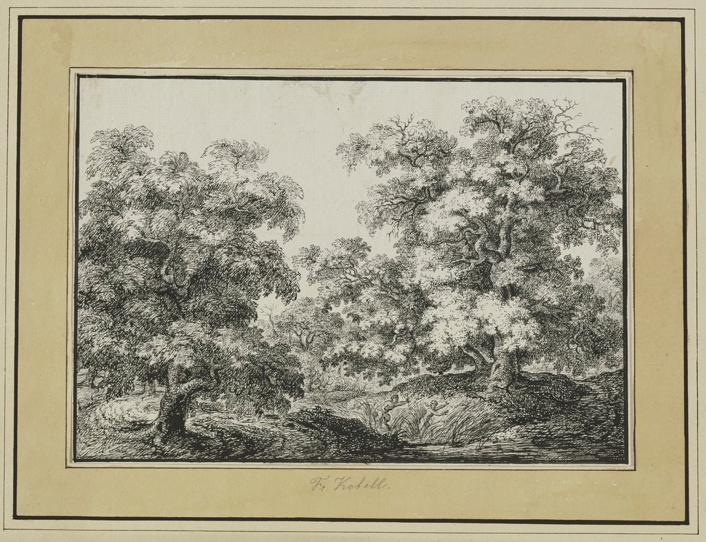 Pan und Syrinx in altem Wald, Franz Innocenz Josef Kobell