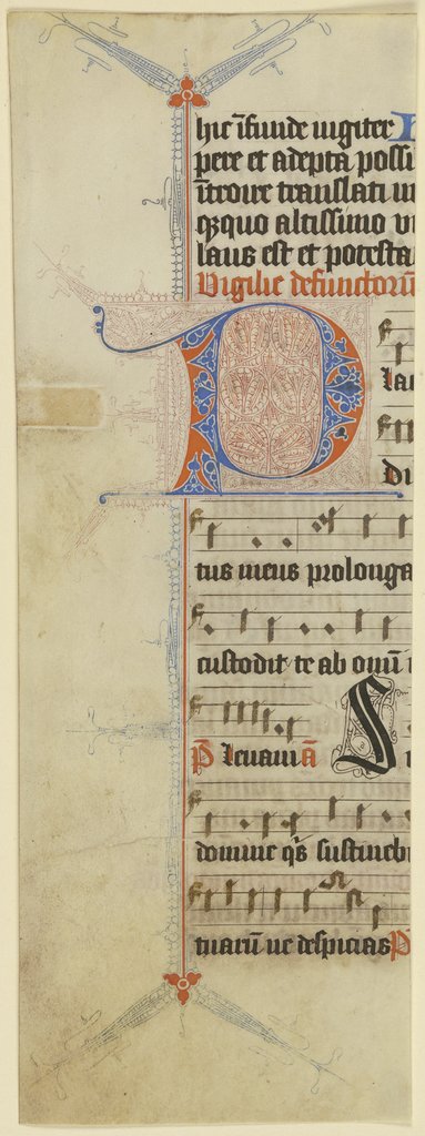Initale P (verso Textfragment), Unbekannt, 13. Jahrhundert