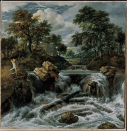 Wasserfall in einer Vorgebirgslandschaft ("Norwegischer Wasserfall")