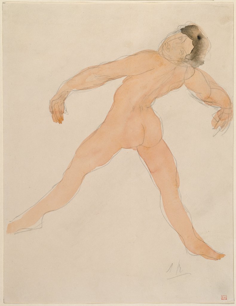Tanzende mit nach hinten geworfenem Kopf, Rückansicht, Auguste Rodin;   ?
