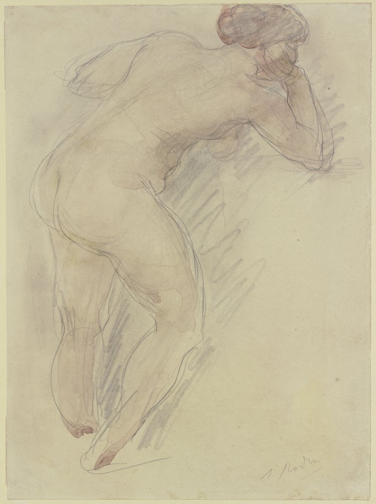Stehender Frauenakt, vom Rücken gesehen, Auguste Rodin;   ?