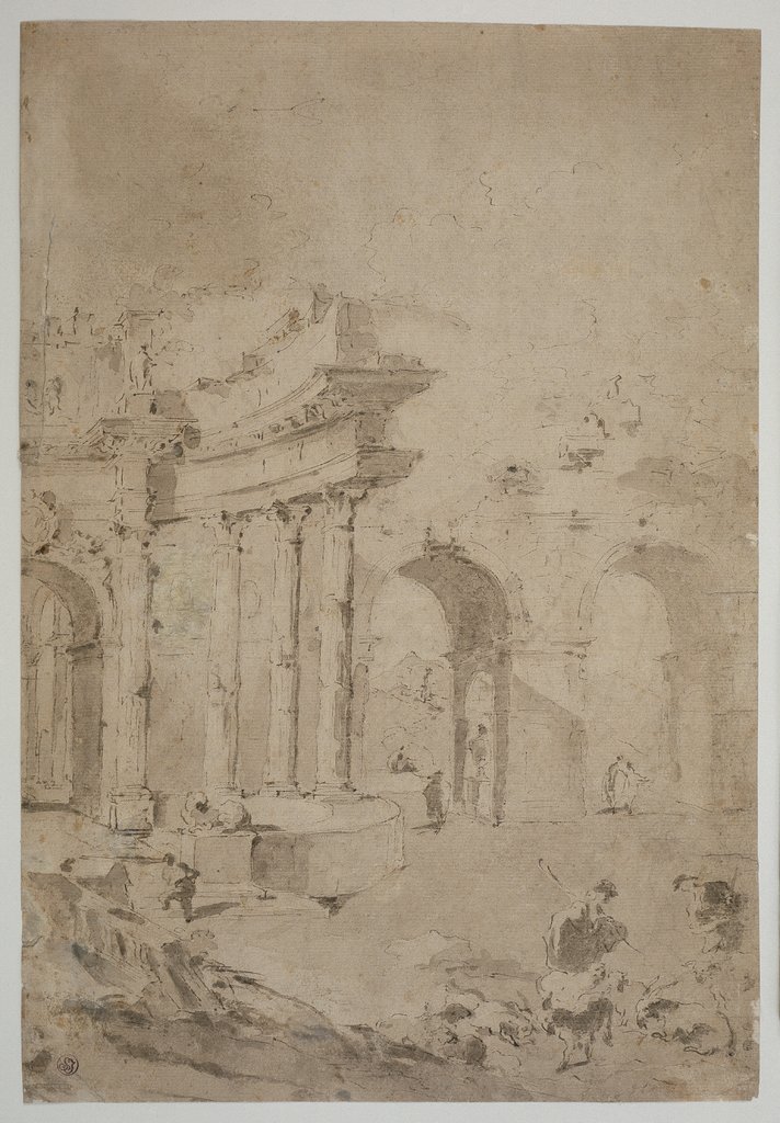 Capriccio mit römischen Ruinen, Francesco Guardi