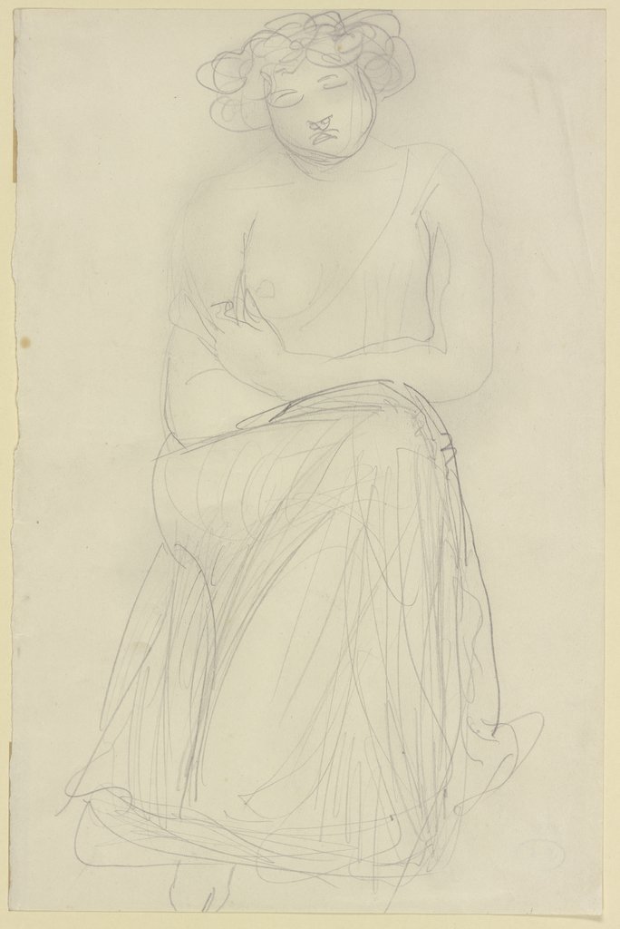 Sitting semi-nude (Psyche), Auguste Rodin