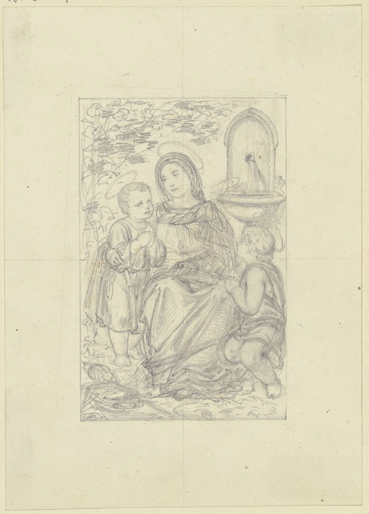 Maria, das Jesuskind und den Johannesknaben unterrichtend, Ferdinand Fellner