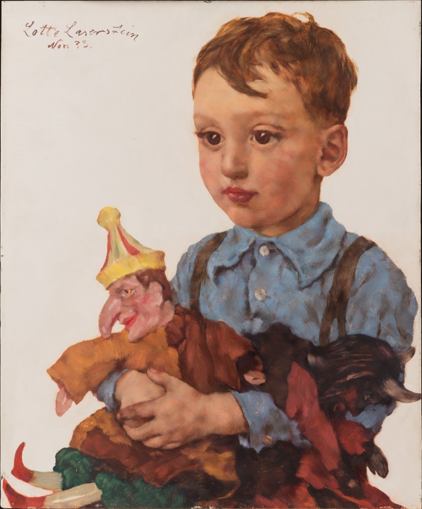 Junge mit Kasper-Puppe (Wolfgang Karger), Lotte Laserstein