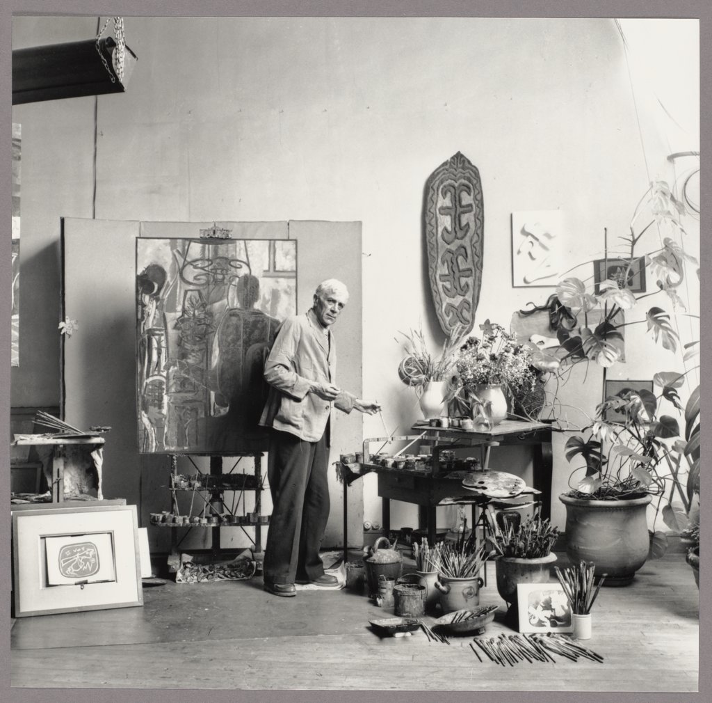 Georges Braque (in seinem Atelier Rue du Douanier in Paris, 1948), Willy Maywald