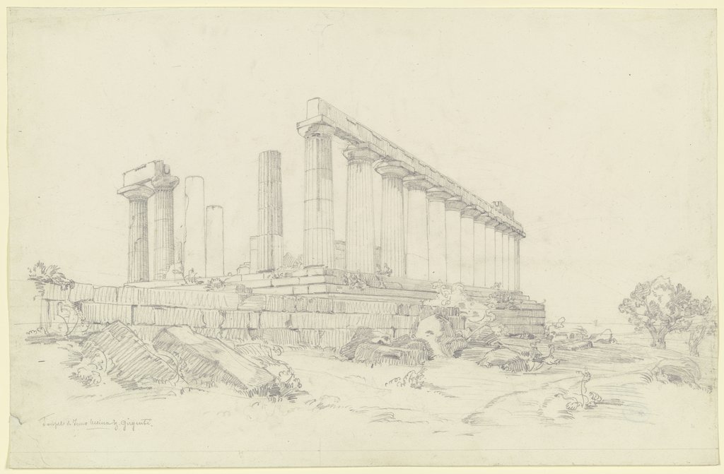 Temple of Juno near Agrigento, Ludwig Metz