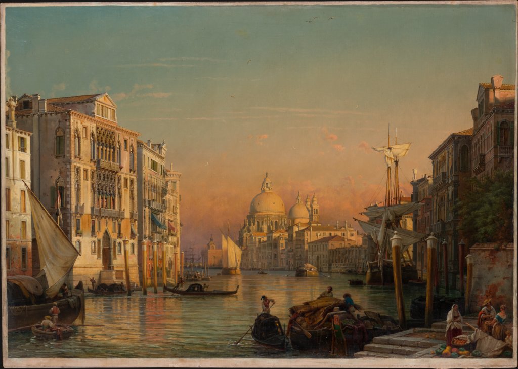 Der Canale Grande in Venedig mit Blick auf Santa Maria della Salute, Friedrich Nerly