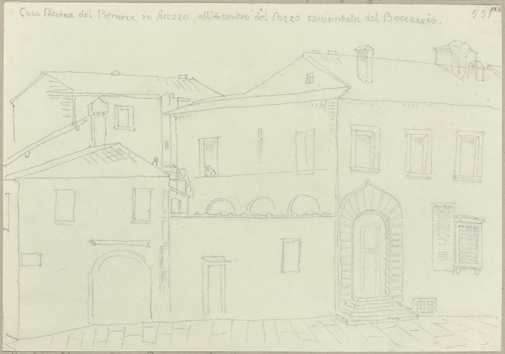 Väterliches Haus des Francesco Petrarca in Arezzo, Johann Anton Ramboux