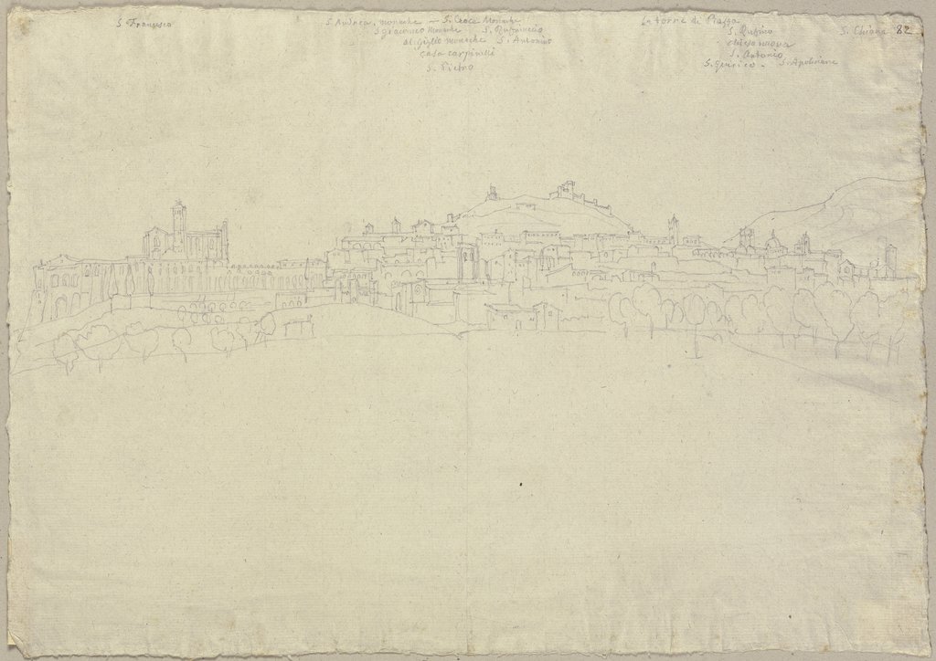 Blick auf Assisi, Johann Anton Ramboux