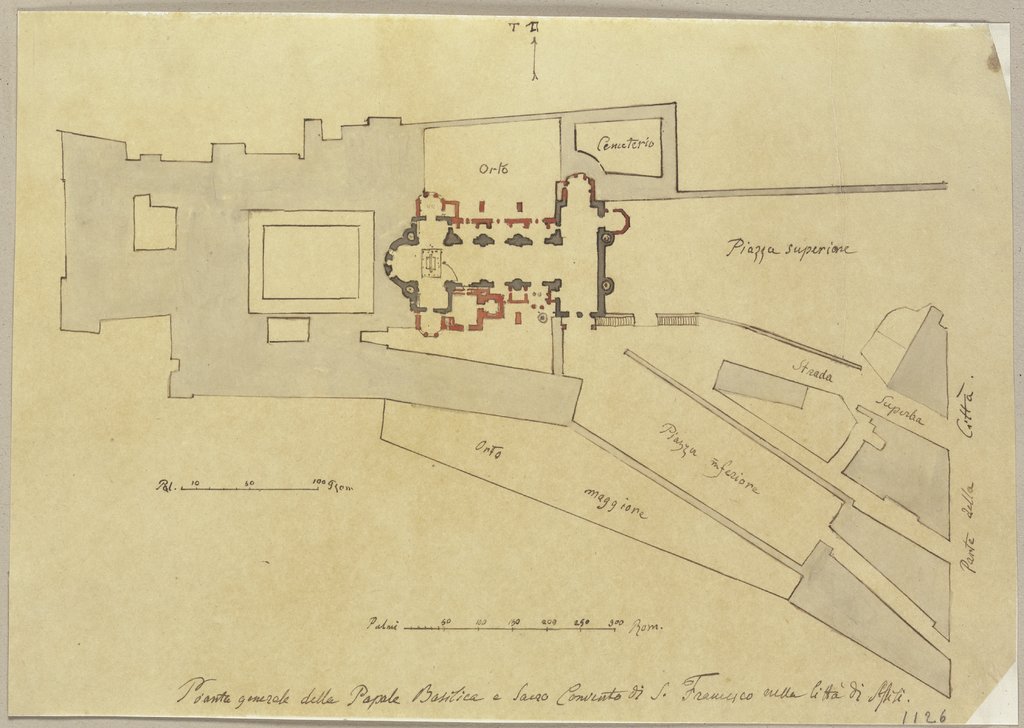 Grundplan von San Francesco d'Assisi, Johann Anton Ramboux