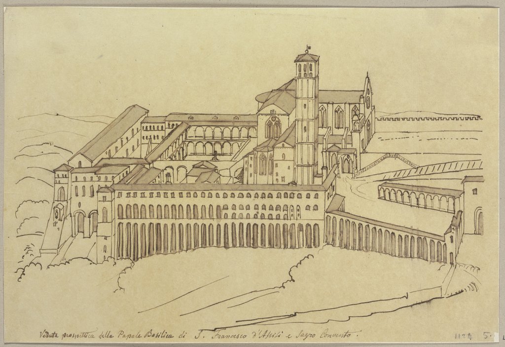 Ansicht von San Francesco d'Assisi, Johann Anton Ramboux
