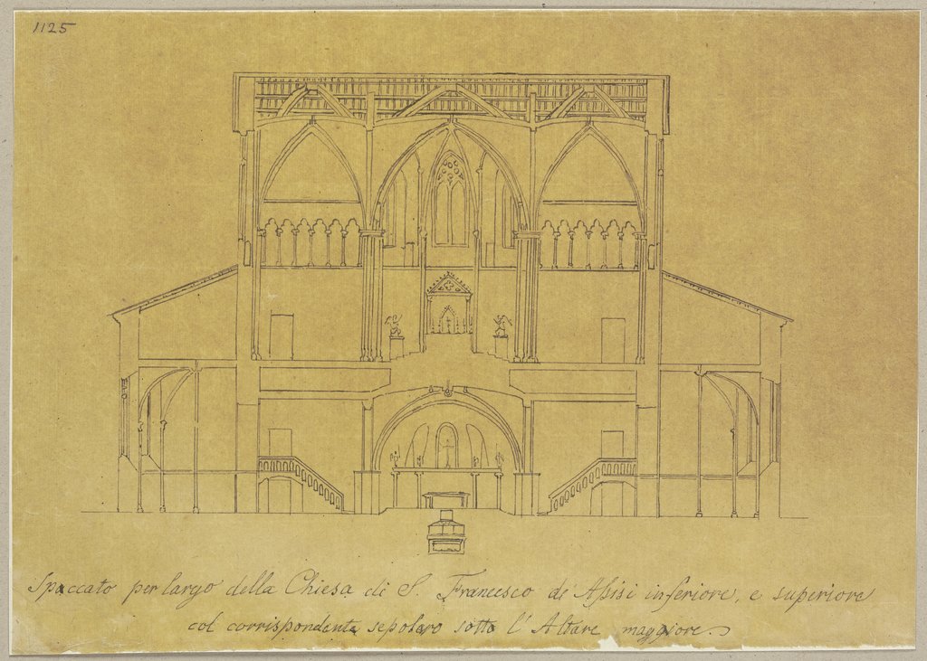 Querdurchschnitt von San Francesco d'Assisi, Johann Anton Ramboux