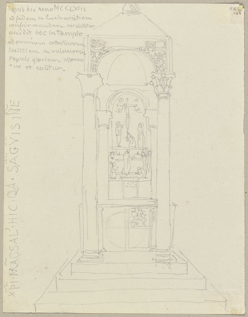 Altar in der Domkirche zu Bolsena, das Eucharistische Wunder darstellend, Johann Anton Ramboux