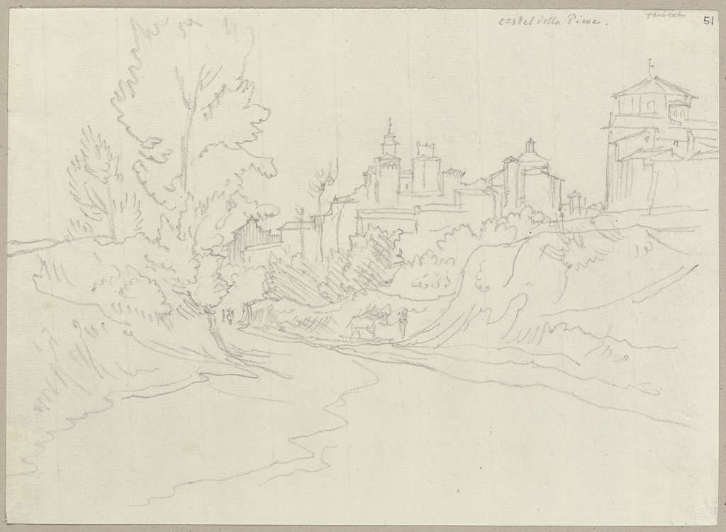 Castel della Pieve zwischen Perugia und Orvieto, Johann Anton Ramboux