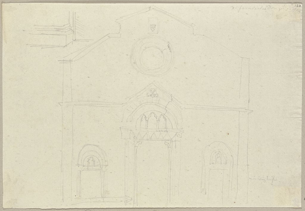 Fassade der Domkirche von Fiesole, Johann Anton Ramboux