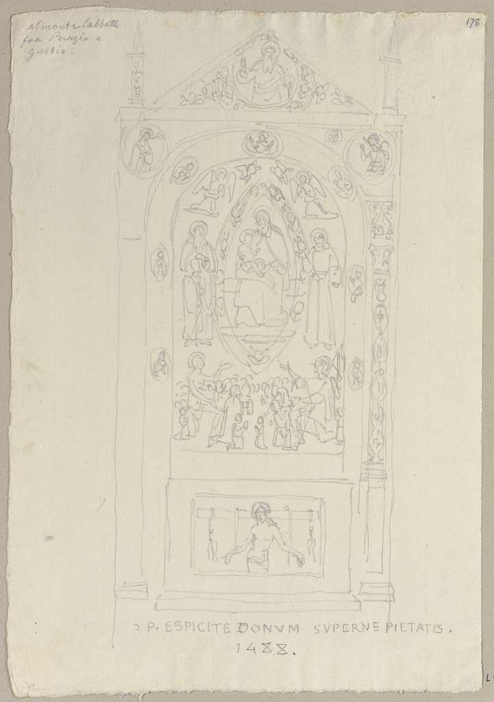 Altar in der Klosterkirche Monte l'Abbate (?), Johann Anton Ramboux