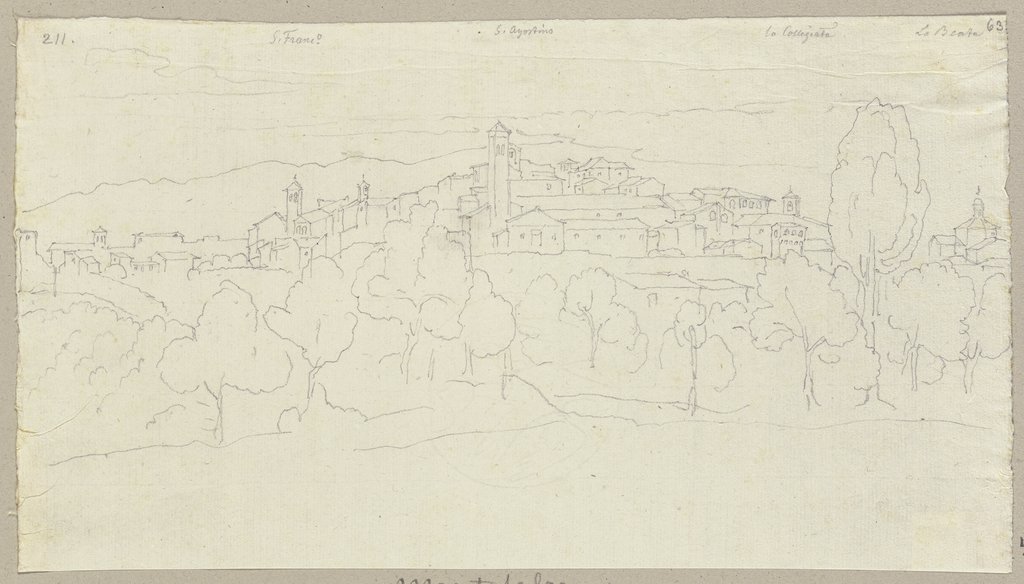 View on Montefalco, Johann Anton Ramboux