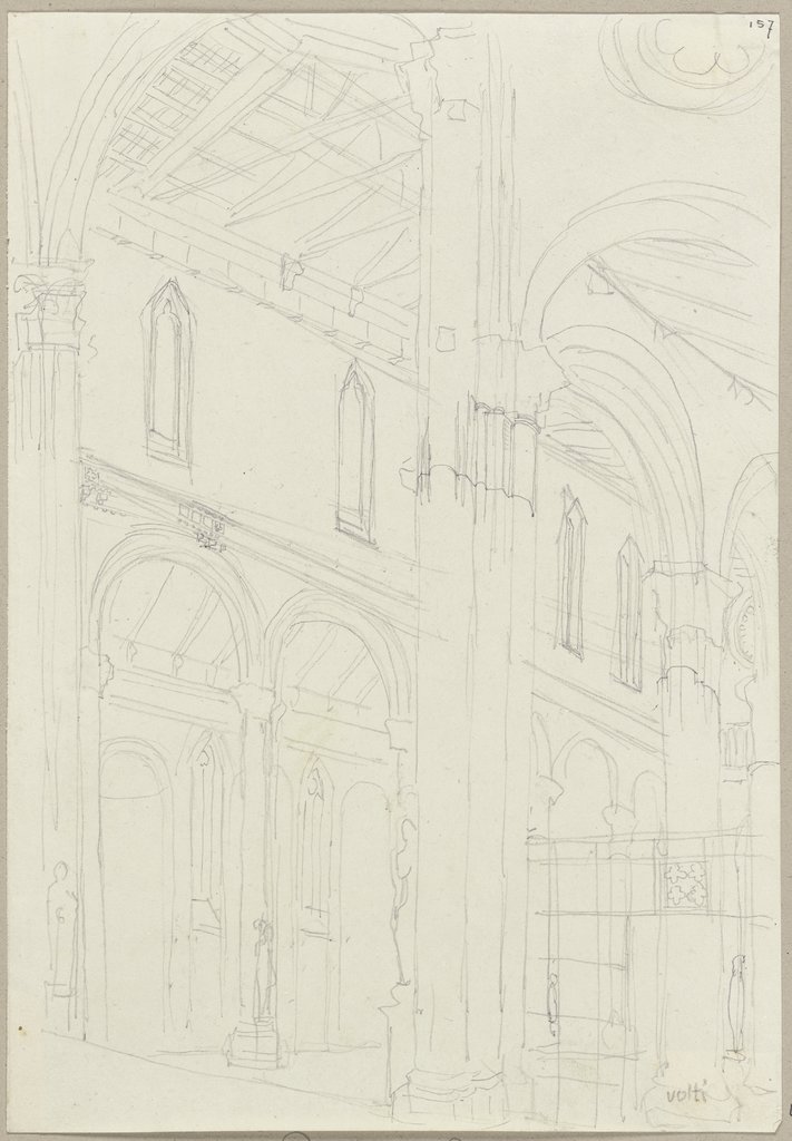 Detailansicht des Doms zu Orvieto, Johann Anton Ramboux