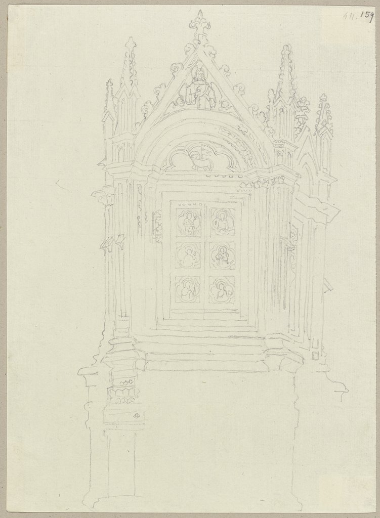 Ein Altar von weißem Marmor worin das Santissima Corporale aufbewahrt wird, Johann Anton Ramboux