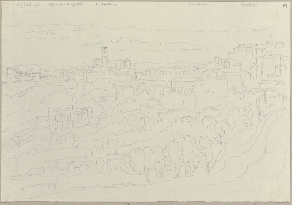 View on Perugia, Johann Anton Ramboux