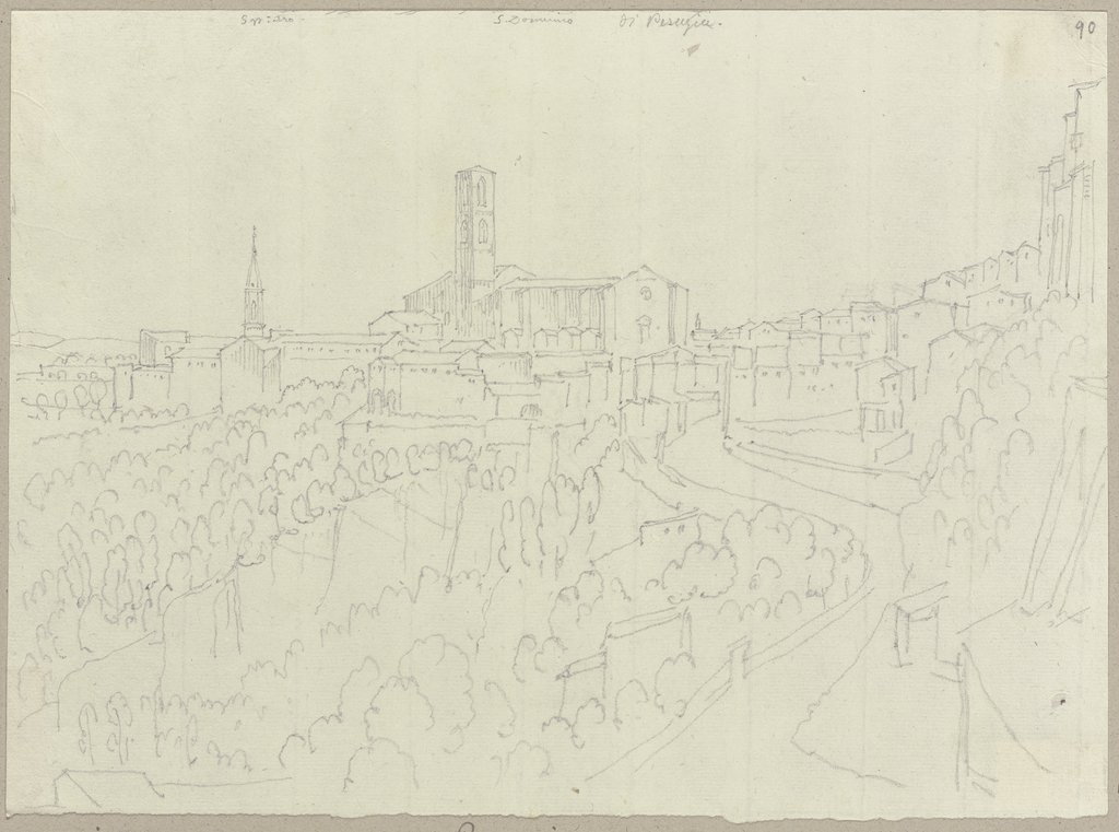 Blick auf Perugia, Johann Anton Ramboux