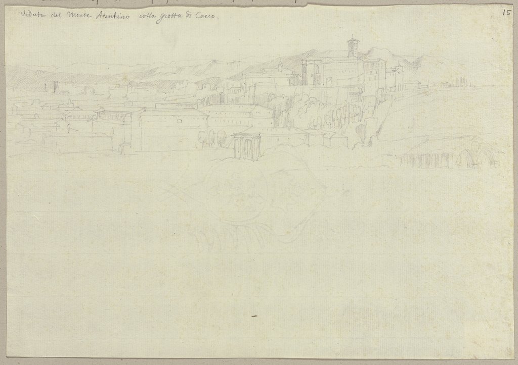 View on the Aventine Hill, Johann Anton Ramboux